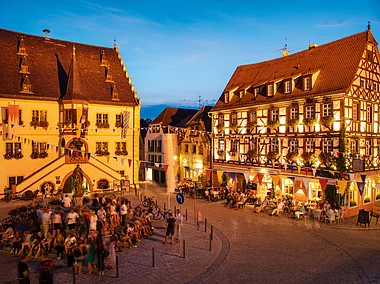 Abendstimmung auf dem Marktplatz (Volkach/Fränkisches Weinland)