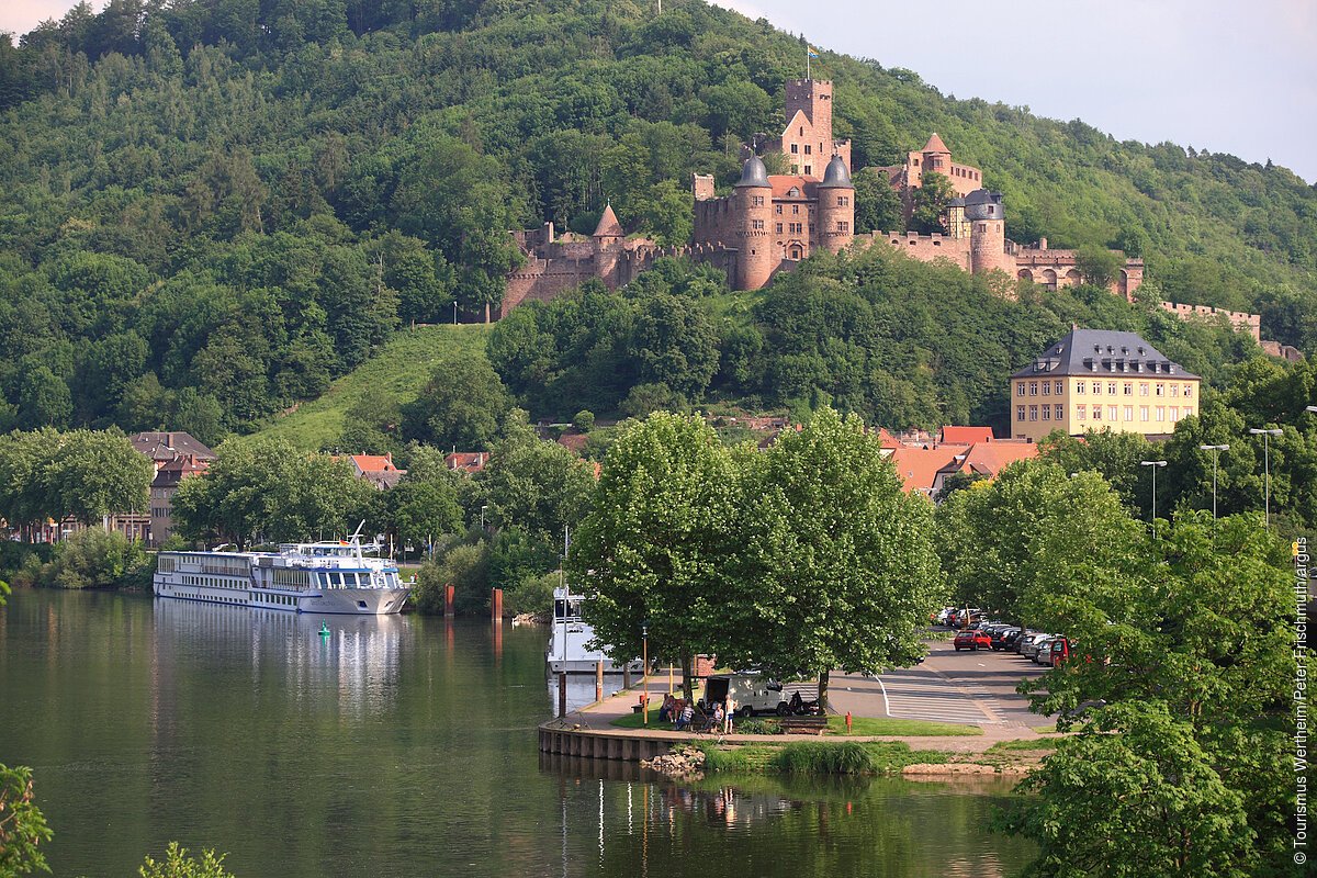 Burg auf dem Schloﬂberg über der Wertheimer Altstadt