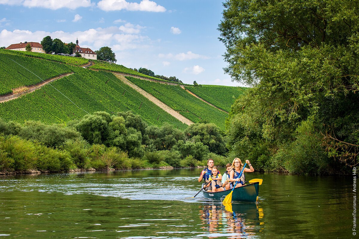 Kanufahren auf dem Main (Fränkisches Weinland, Nordheim am Main)